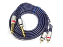 Pripojenie 2x JACK 6,3 MONO na 2 x RCA CHINCH 1,5m