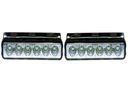 2 x 6 LED záblesková lampa 16cm oranžová 12V 24V