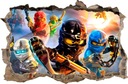 NÁLEPKY NA STENU Diera LEGO NINJAGO 80 70x46cm