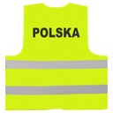 VIDITEĽNÁ VESTA DO AUTO POĽSKÁ POTLAČ ŽLTÁ 4XL