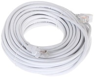 Patchcord RJ45/15-PK/W biely kat.5e 15m ABCV