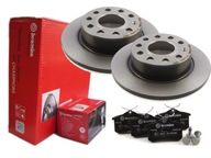 BREMBO ZADNÉ DISKY + DESTIČKY AUDI A3 8P1 SEAT ALTEA