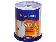 Verbatim DVD-R PHOTO PRINTABLE Torta 100 ks noID