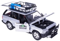 RANGE ROVER 4X4 KOVOVÝ MODEL BBURAGO 1:24 STRIEBORNÝ