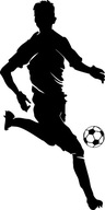 Samolepka na stenu Futbalista 25 x 50 cm