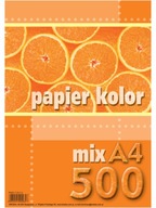 Farebný papier A4 KRESKA mix 500 5 farieb KVALITA