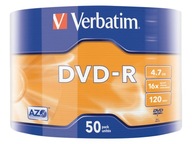 VERBATIM DVD-R 4,7 GB x16 SPIN BACK 50 KS