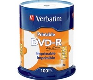 Disky Verbatim DVD-R PHOTO PRINTABLE 100 ks bez ID