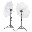 SET 2x 325W LAMPA Statív + DAŽDNÍK 110 štúdio