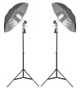 SET OSVETLENÍ 2x65W=650W S DÁŽDNIKMI 84cm