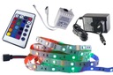 SET LED pásik SMD RGB 5050 ovládač diaľkové ovládanie 3m