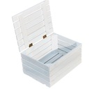 Biela drevená škatuľka Truhlica Casket Box Box