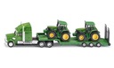 SIKU 1837 TRUCK + 2 JOHN DEERE TRACTORS 1:87