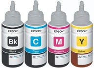 4 ORIGINÁLNE ATRAMENTY EPSON T6641 T6642 T6643 T6644 CMYK