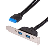 Koľajový konektor 2x USB 3.0 rozbočovač základnej dosky