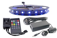 SET LED pás 300SMD RGB 5050 MUSIC DISCO 4m