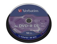 VERBATIM DVD+R DL 8,5GB 8x torta 10ks najlepsie!