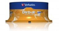 Dobré disky VERBATIM DVD-R 4,7GB Cake 25 kusov