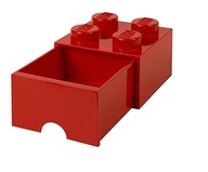 LEGO NÁDOBA SO ZÁSUVKOVÝM BLOKOM 4 ČERVENÁ 25 cm