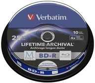 BLU-RAY 25GB BD-R M-DISC archivačné disky, 10 ks.