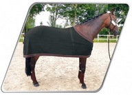 Čierny fleecový koberec Ariel 145 cm pre koňa