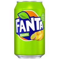 Fanta exotický ovocný sýtený nápoj v plechovke z dovozu 330 ml 24 kusov