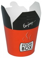 FOOD BOX kebab boxy kuracie ryža cestoviny červené ASIA 780ml 50 kusov