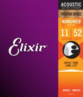 Elixir 16027 NanoWeb Phosphor Bronze 11-52 strún