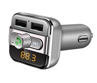 FM VYSIELAČ BLUETOOTH 2XUSB SÚPRAVA TELEFÓNU