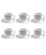 LUMINARC CARINE COFFEE SERVICE 12el 220ml biela