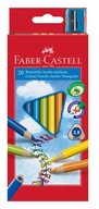 FABER CASTELL JUMBO TROJUHOLNÍKOVÉ ceruzky 20 farieb