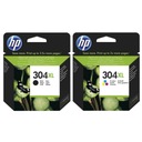 2X HP 304XL ATRAMENT PRE HP DJ 3720, 3730, 3752 ORIGINÁL