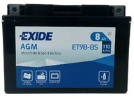 EXIDE ET9B-BS BATÉRIA 8AH 110A 12V LEFT PLUS