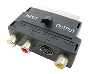 10ks S-Video adaptér Scart Euro na RCA Cinch