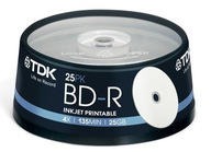 Blu-Ray TDK BD-R 25GB torta 25ks Tlačiteľná PROMO!!