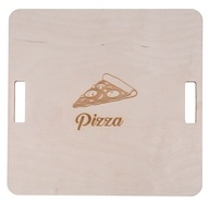 Drevená PIZZA TABUĽKA s GRAVÍNOU 36cm EKO