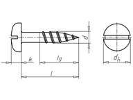 4x16 SKRUTKY NA MOSADZNÉ DREVO DIN 96 PN 82505 100