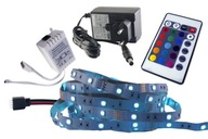 SET LED pásik SMD RGB 5050 ovládač diaľkové ovládanie 1m