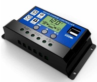 SOLÁRNY REGULÁTOR NABÍJANIA PWM 20A 12/24V LCD USB