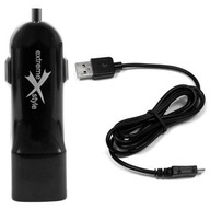 Autonabíjačka 2xUSB 5V 2,1A + microUSB 1m