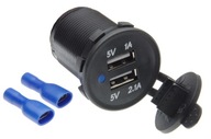 Montážna nabíjacia zásuvka 2x USB hermetická 5V