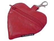 Červené kožené puzdro na kľúče HEART GIFT HIT