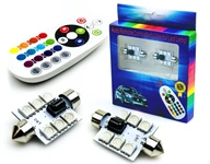 RGB LED ŽIAROVKA C5W C10W 41mm VNÚTORNÉ DIAĽKOVÉ OVLÁDANIE