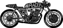 HRNČEK, CAFE RACER, Rockers, Motocykel, Motor