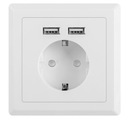 ELEKTRICKÁ ZÁSUVKA 230V 2x USB SCHUKO