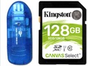 KINGSTON SD karta 128GB CLASS 10 UHS 45MB/s + USB