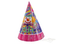 Farebné čiapky, farebná bábka, narodeniny 6 ks