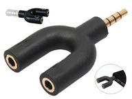 ADAPTÉR STEREO MiniJACK 3,5mm M x1 -> F x2 4PIN