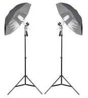 SET OSVETLENIA 2x125=1200W S DÁŽDNIKMI 84cm