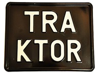 Poľská zberateľská doska, motor, traktor, čierna